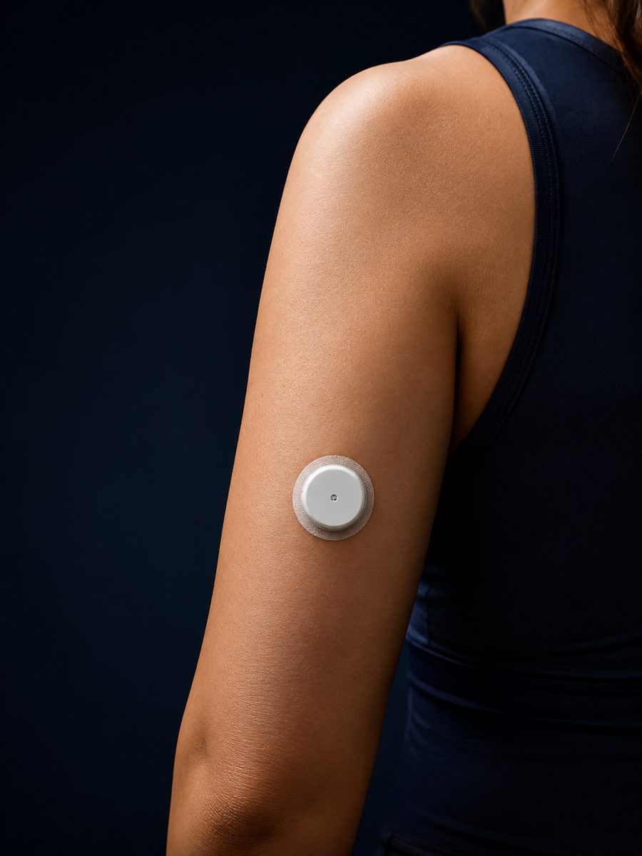 Continuous glucose sensor illustration