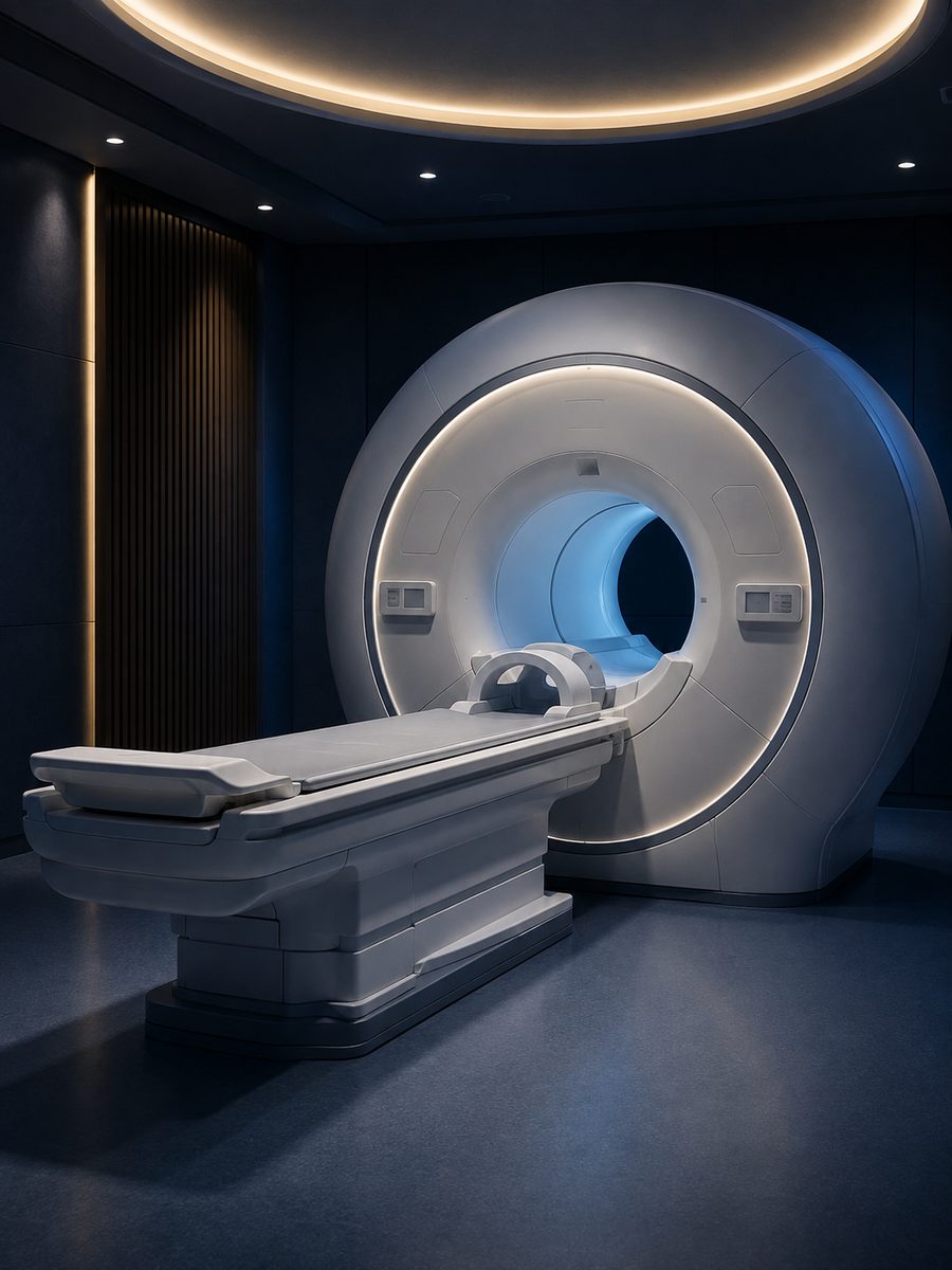 Magnetic resonance imaging illustration